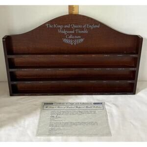 The Kings & Queens Of England Wedgwood Thimble display shelf